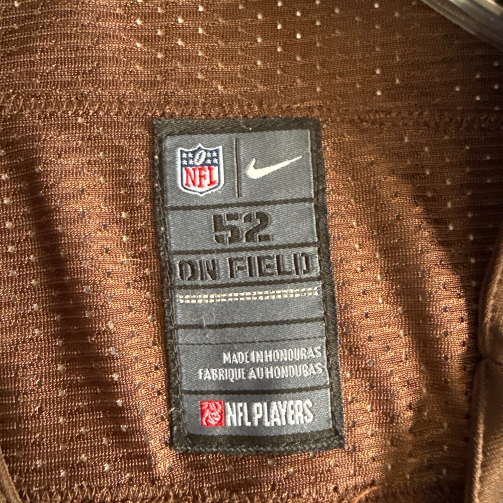 MEN’S NIKE CLEVELAND BROWNS AUTHENTIC DAWG POUND #33 JERSEY SZ 52 - NWOT - Picture 4 of 6